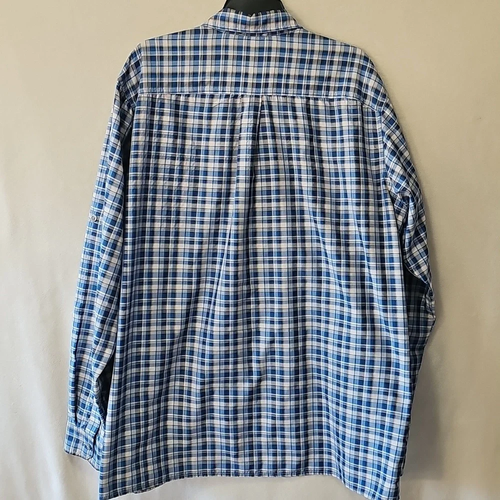Eddie Bauer East Moisture Wicking Men's Long Sleeve Button Up Shirt Size TXL - Picture 5 of 6